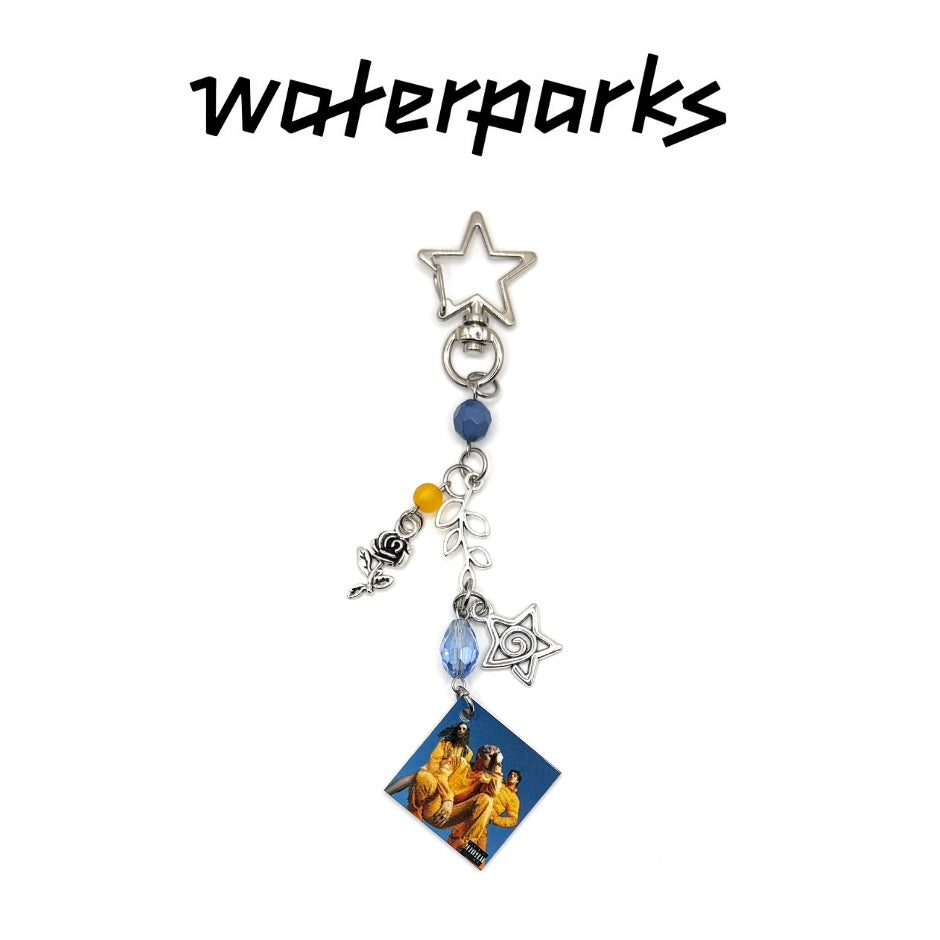 Waterparks Greatest Hits Album Charm Keychain