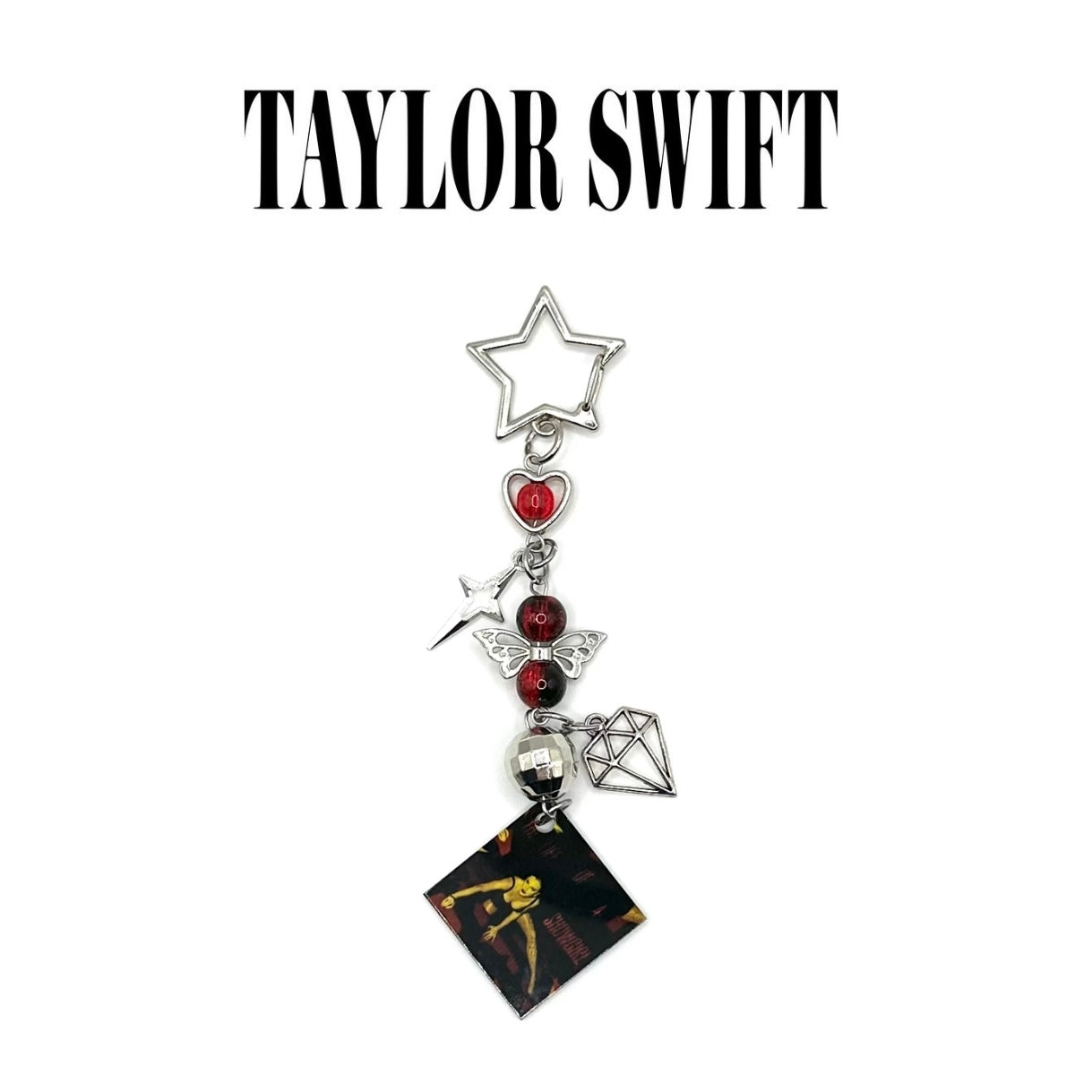 Taylor Swift The Life of a Showgirl Album Charm Keychain