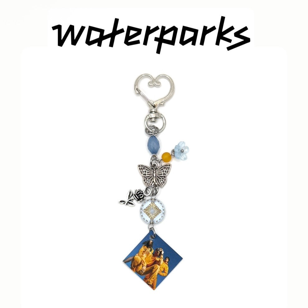 Waterparks Greatest Hits Album Charm Keychain
