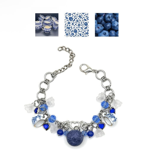 Blueberry Cottagecore Teacup Bracelet