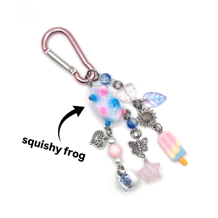 “Penelope” - Squishy Frog Carabiner Bag Accessory