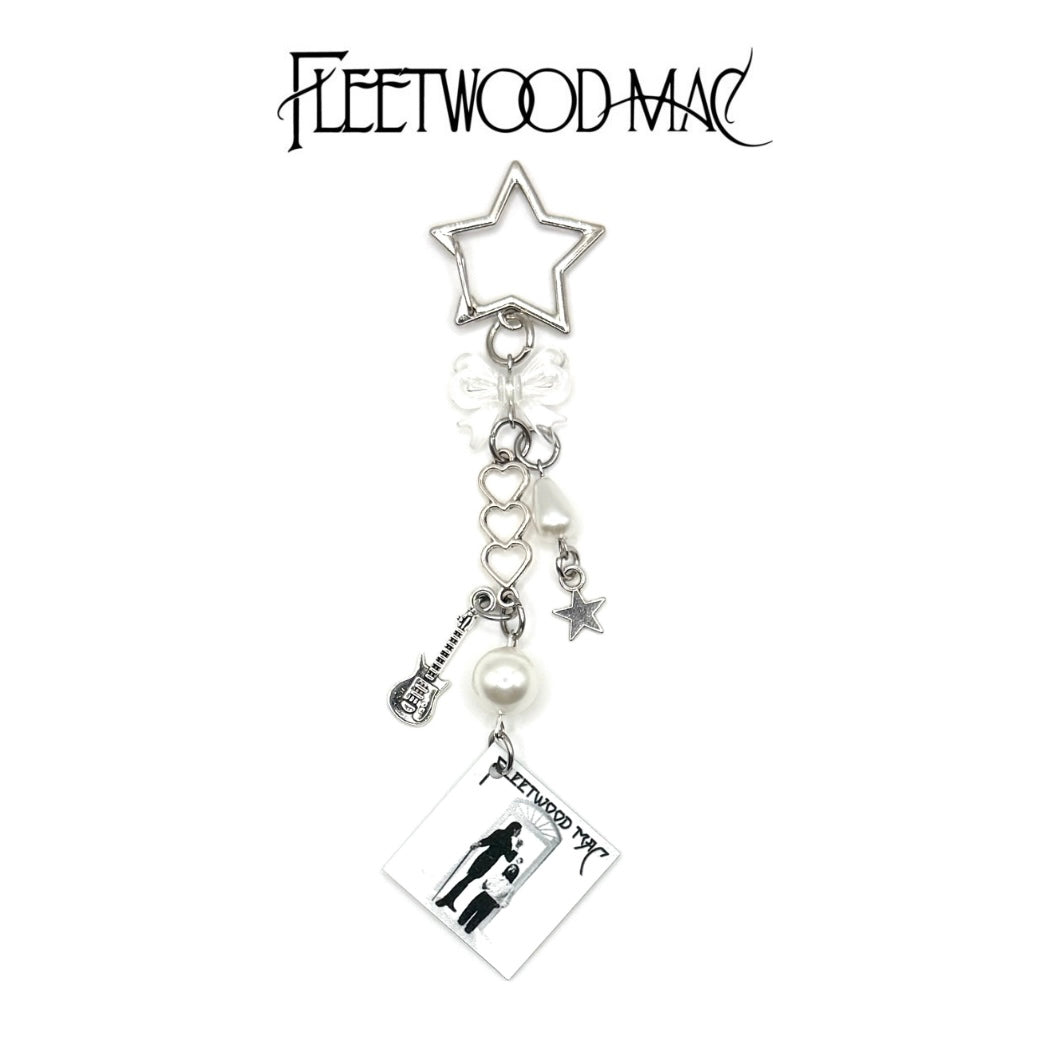Fleetwood Mac Self Titled Album Beaded Charm Keychain
