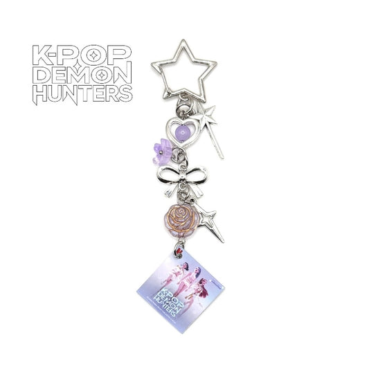 Purple K-Pop Demon Hunters Charm Keychain