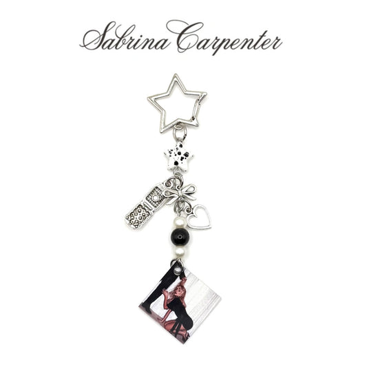 Sabrina Carpenter Man’s Best Friend Beaded Charm Keychain