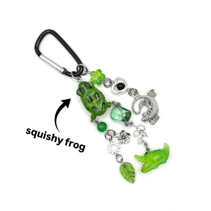 “Lorelei” - Squishy Frog Carabiner Bag Accessory