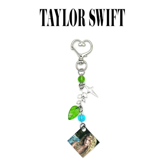 Taylor Swift Self Titled Debut Album Beaded Charm Keychain