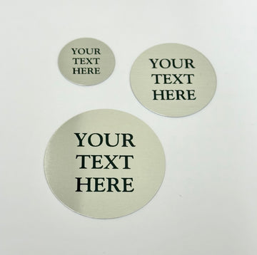 SILVER Round Aluminum Discs | Medallion Inserts | Metal Labels