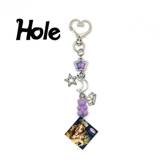 Hole Band Live Through This Keychain