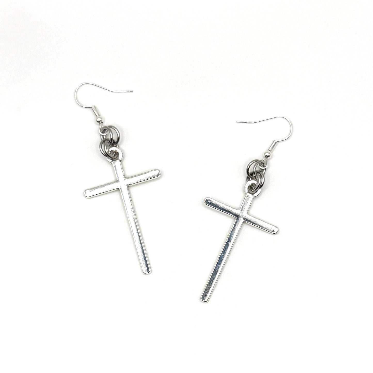 Silver Cross Earrings