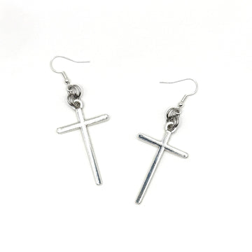 Silver Cross Earrings