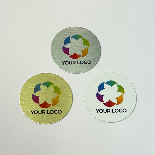 Multicolour Round Aluminum Discs | Medallion Inserts | Metal Labels
