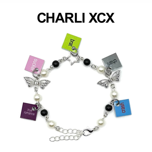 Charli xcx Mini Album Charm Bracelet - BRAT COVERS