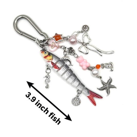“Angela” - Fish Carabiner Bag Accessory