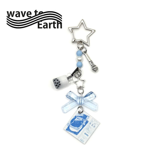 K-Pop Wave to Earth Summer Flows 0.02 Beaded Charm Keychain