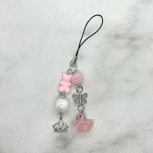 Pink Duck Y2K Cell Phone Charm