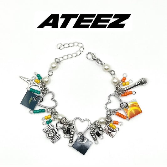 Ateez Golden Hour Mini K-Pop Album Charm Bracelet