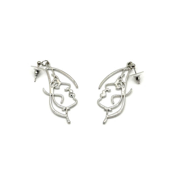 Stainless Steel Side Profile Dangle & Drop Earrings