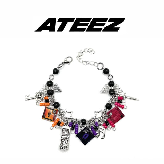 Ateez The World Mini K-Pop Album Charm Bracelet
