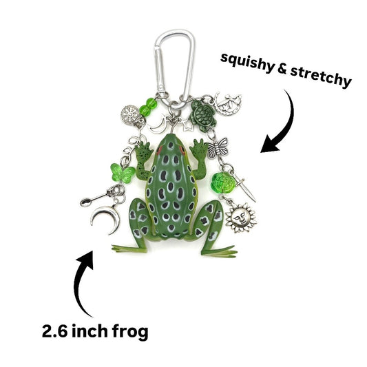 “Milo” - Squishy Frog Carabiner Bag Accessory