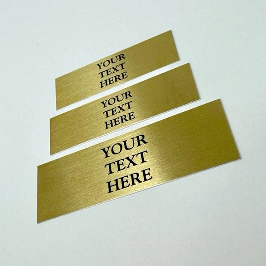 Most Popular Sizes - Custom Personalized Gold Aluminum Name Plates